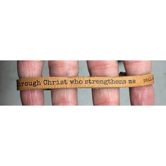 ''i can do all things through Christ who strengthens me'' Bible Verse Bracelet - Picture 4 of 8